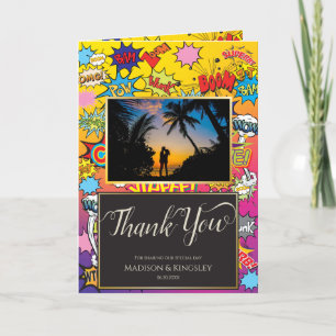 Comic Book Pop Art 💥 🎉 unglaubliche Hochzeit Dankeskarte