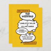 Comic Book Pop Art Wedding Einladung (Vorne/Hinten)