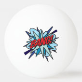 Comic Book Pop Art WHAM BANG Tischtennisball (Rückseite)