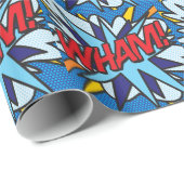 Comic Book Pop Art WHAM Geschenkpapier (Rolleneckpunkt)