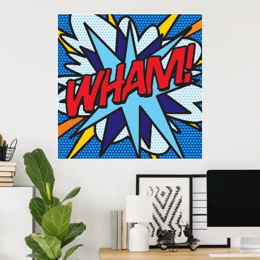 Comic Book Pop Art WHAM Poster (Heimbüro)