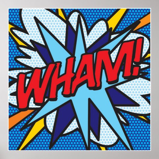 Comic Book Pop Art WHAM Poster (Vorne)