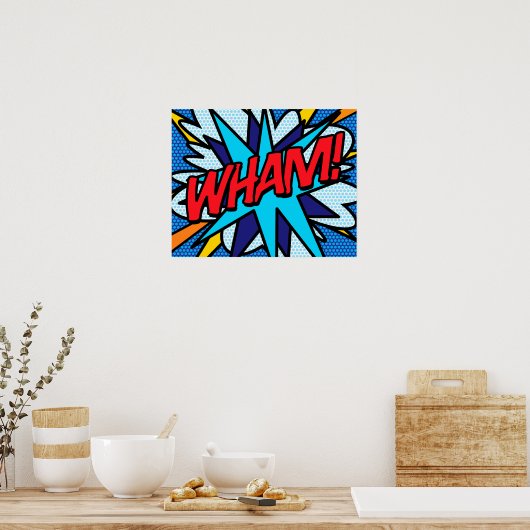 Comic Book Pop Art WHAM Poster (Küche)