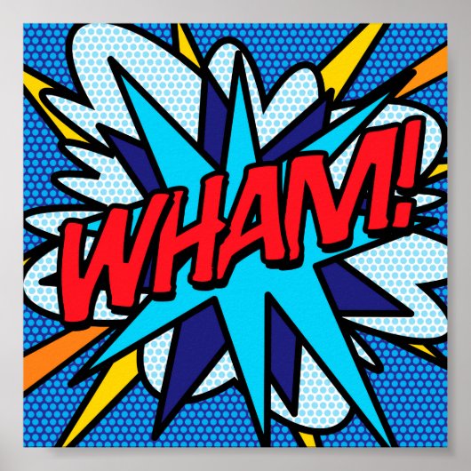 Comic Book Pop Art WHAM Poster (Vorne)