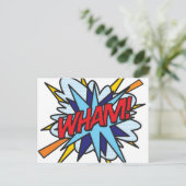Comic Book Pop Art WHAM! Postkarte (Stehend Vorderseite)