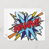 Comic Book Pop Art WHAM! Postkarte (Vorne/Hinten)