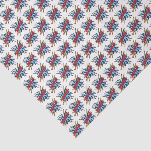 Comic Book Pop Art WHAM Seidenpapier (Ausschnitt)