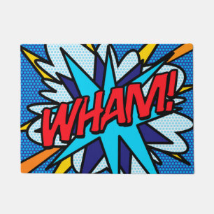 Comic Book Pop Art WHAM Superheld Fußmatte