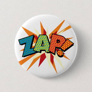 Comic Book Pop Art ZAP! Button