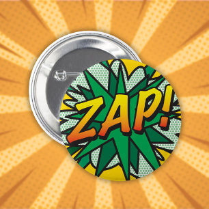 Comic Book Pop Art ZAP! Button