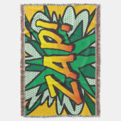 Comic Book Pop Art ZAP Decke (Vorderseite Vertikal)