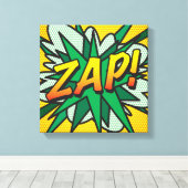 Comic Book Pop Art ZAP Leinwanddruck (Insitu (Holzboden))
