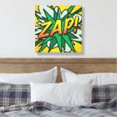 Comic Book Pop Art ZAP Leinwanddruck (Insitu (Schlafzimmer))