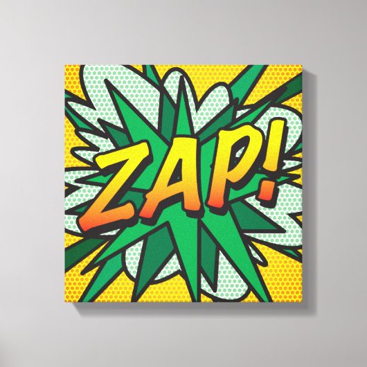 Comic Book Pop Art ZAP Leinwanddruck (Vorderseite)