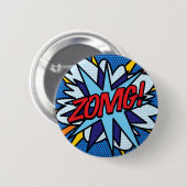 Comic Book Pop Art ZOMG Button (Vorne & Hinten)