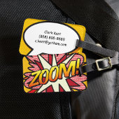 Comic Book Pop Art ZOOM! personalisiert Gepäckanhänger