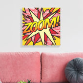 Comic Book Pop Art ZOOM Superheld Leinwanddruck (Insitu (Wohnzimmer))