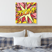 Comic Book Pop Art ZOOM Superheld Leinwanddruck (Insitu (Schlafzimmer))