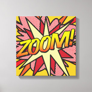 Comic Book Pop Art ZOOM Superheld Leinwanddruck