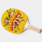 Comic Book Pop Kunst, Dichtung und Musik Tischtennis Schläger (Seitenansicht)