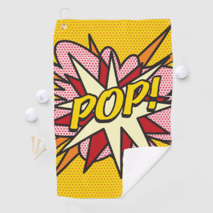 Comic-Book-Pop-Moderne-Trend Golfhandtuch