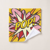 Comic Book POP Moderner Spaß Typografie Trendy Badhandtuch Set (Waschlappen)