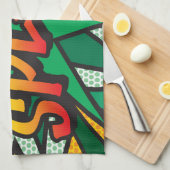 Comic Book Pop PLATSCH Geschirrtuch (Viertel Falte)