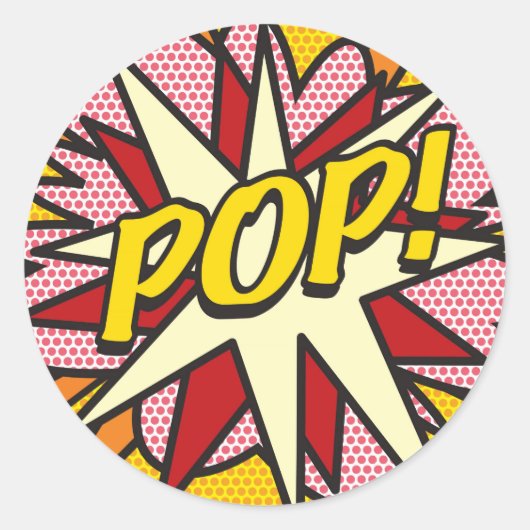Comic-Book POP! Runder Aufkleber (Vorderseite)
