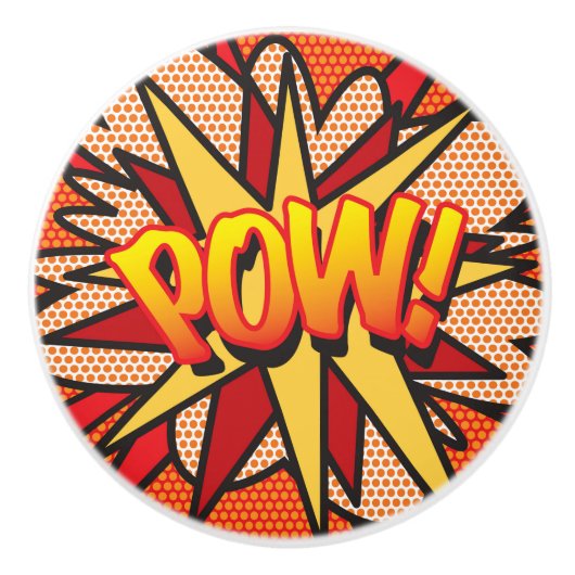 Comic Book POW! Knopf Keramikknauf (Vorderseite)