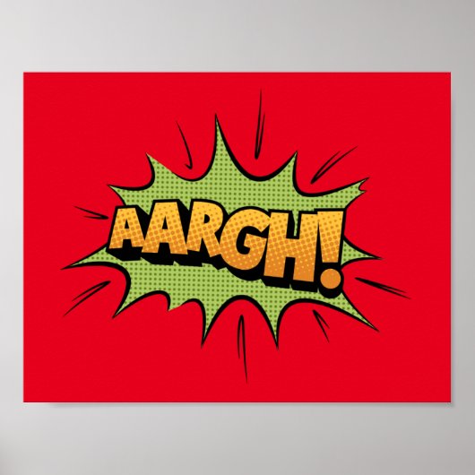 Comic Book Sound Effect - Aargh! Pop Art Poster (Vorne)
