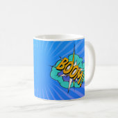 Comic Book Sound Effect: Boom! Aktionsblase Kaffeetasse (VorderseiteRechts)
