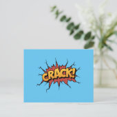 Comic Book Sound Effect - Crack! Pop Art Postkarte (Stehend Vorderseite)