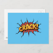 Comic Book Sound Effect - Crack! Pop Art Postkarte (Vorne/Hinten)