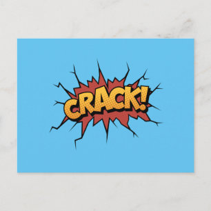 Comic Book Sound Effect - Crack! Pop Art Postkarte