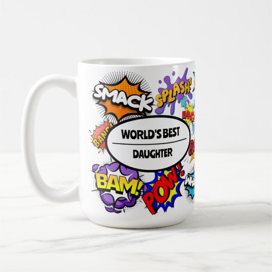 Comic Book Sounds Beste Relation Themed Kaffeetasse (Links)