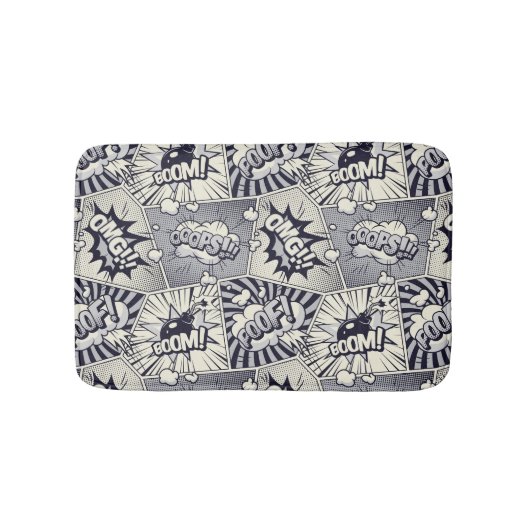 Comic Book Speech Bubble Bath Mat Badematte (Vorderseite)