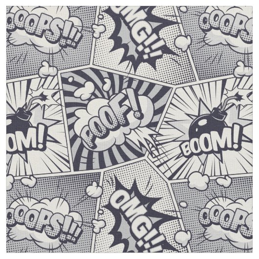 Comic Book Speech Bubble Fabric Stoff (Nahaufnahme)