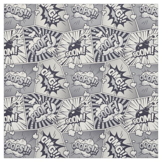 Comic Book Speech Bubble Fabric Stoff (Muster)