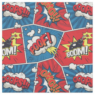 Comic Book Speech Bubble Fabric Stoff