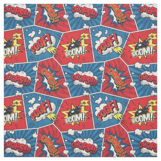 Comic Book Speech Bubble Fabric Stoff (Muster)