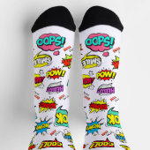Comic Book Speech Bubble Socks - Lebhaft & spieler Socken (Oben)