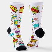 Comic Book Speech Bubble Socks - Lebhaft & spieler Socken (Gewinkelt)