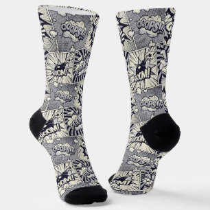 Comic Book Speech Bubble Socks Socken