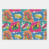 Comic Book Speech Bubble Wrapping Paper Set Geschenkpapier Set (Vorderseite 3)