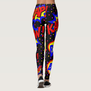 Comic-Book-Sprechblasen mit farbenfrohen Punkten Leggings