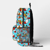 Comic Book Strip Super Hero, Personalisiert Monogr Bedruckter Rucksack (Rechts)