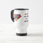 Comic-Book-Style Mama Personalisierter Reisebecher (Vorderseite Links)