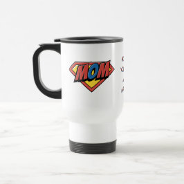 Comic-Book-Style Mama Personalisierter Reisebecher