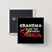 Comic Book Style Party Oma von Birthday Ninja Button (Vorne & Hinten)