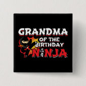 Comic Book Style Party Oma von Birthday Ninja Button (Vorderseite)